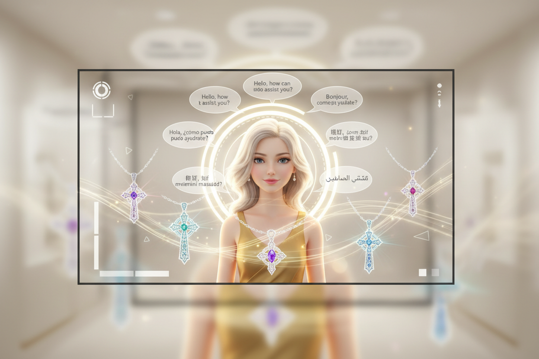 Lovely Rita's AI Jewelry Advisor - Shop for gold and silver jewelry in over 50 languages including Spanish, French, Chinese, Arabic, and Hindi