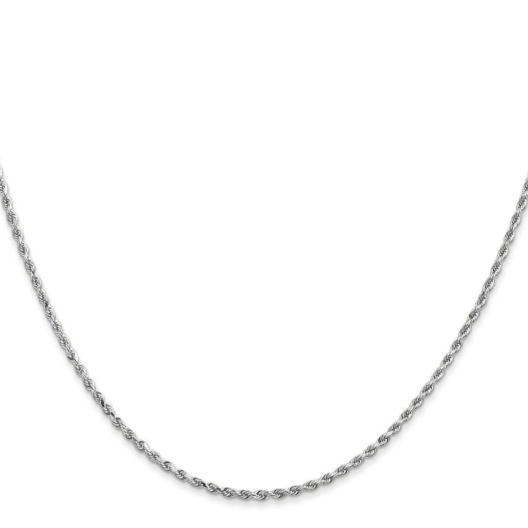 10K White Gold 1.5mm D.C. Rope Chain