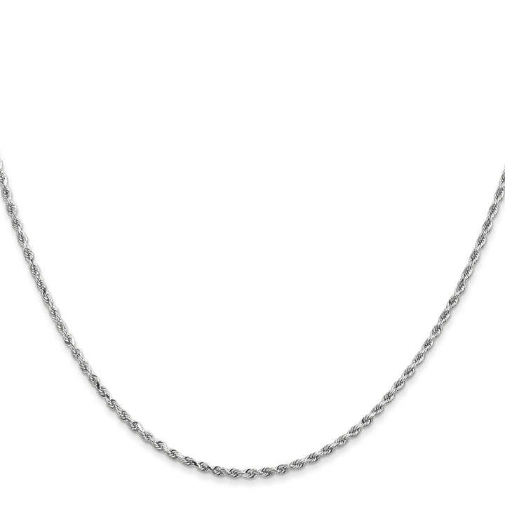 10K White Gold 1.5mm D.C. Rope Chain