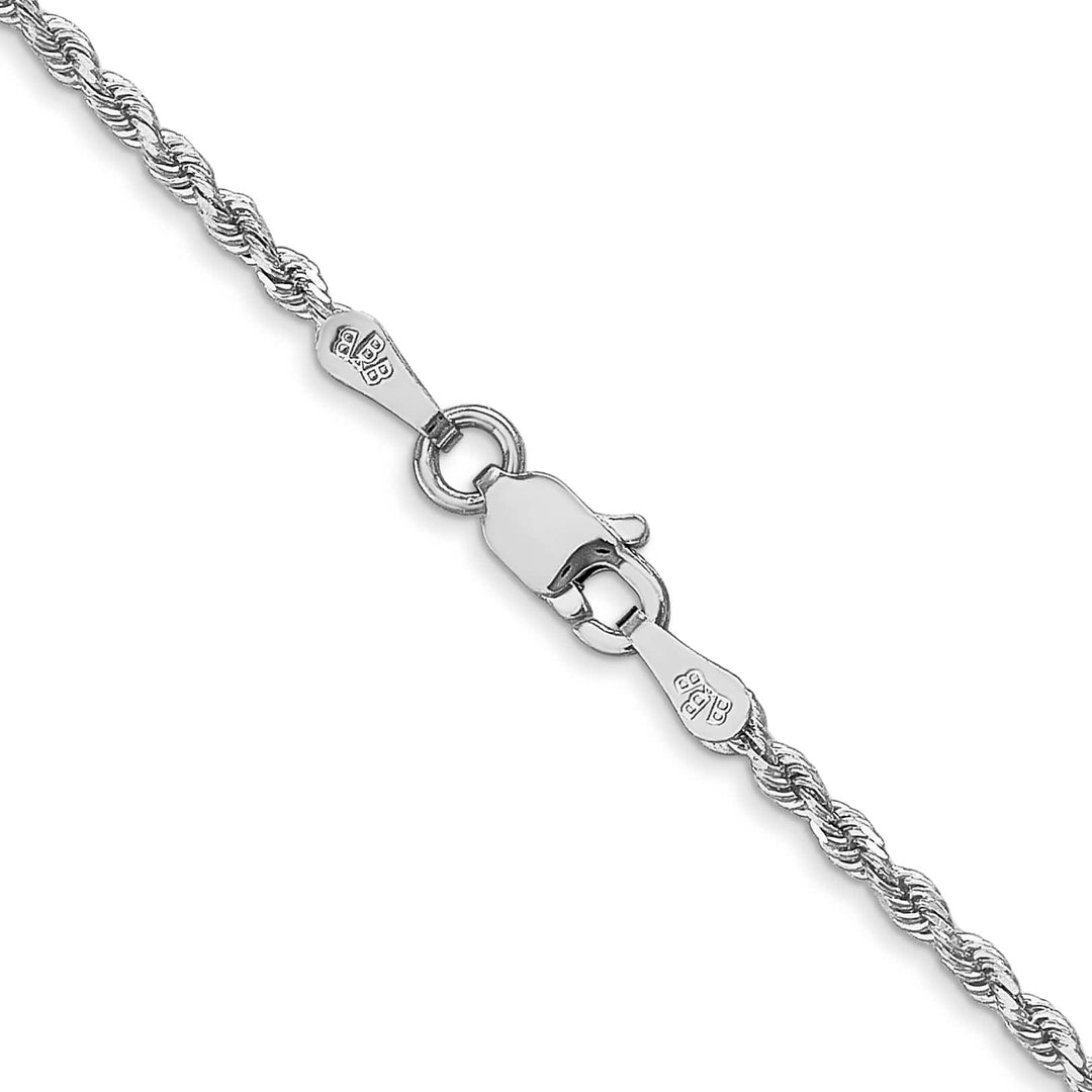 10K White Gold 1.75mm D.C. Rope Chain