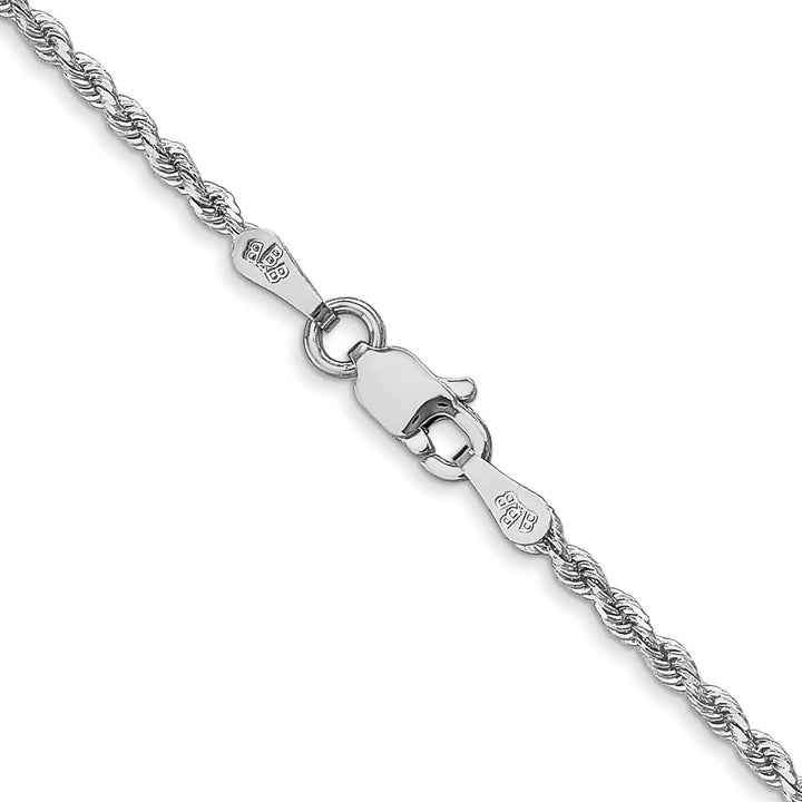 10K White Gold 1.75mm D.C. Rope Chain