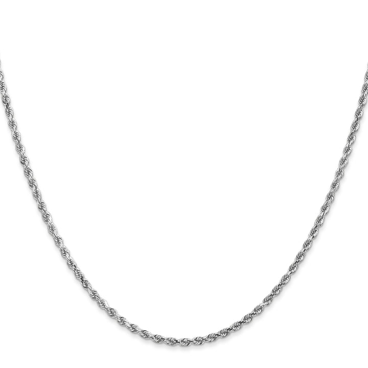 10K White Gold 2mm D.C. Rope Chain