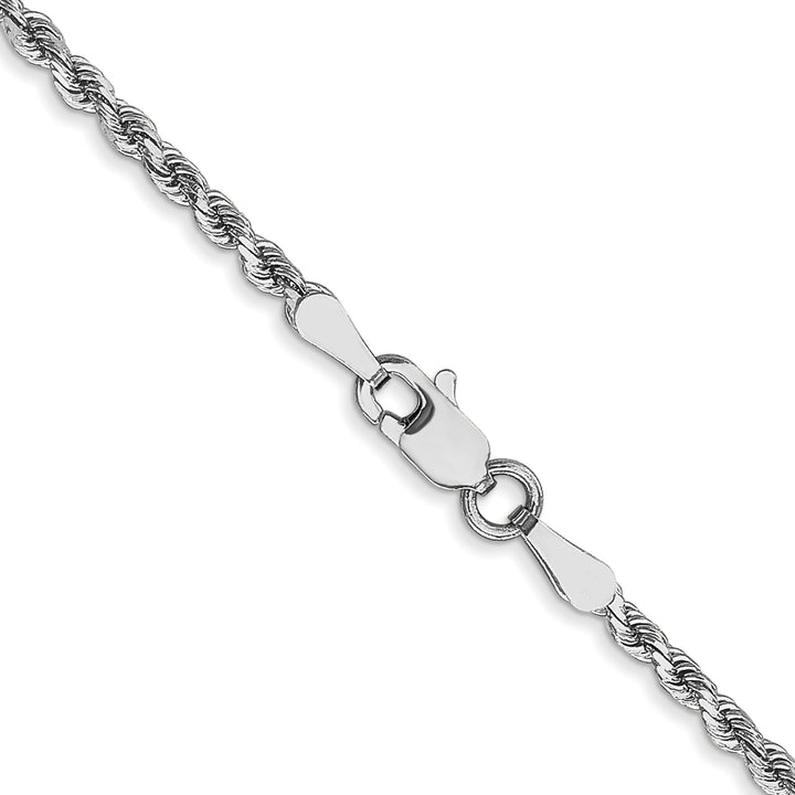 10K White Gold 2mm D.C. Rope Chain