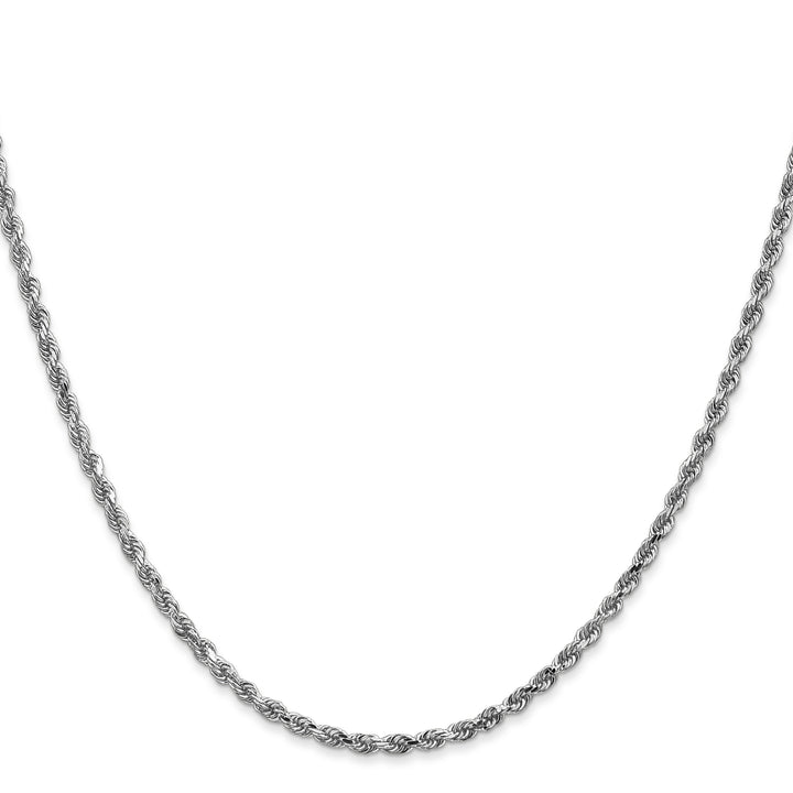 10K White Gold 2.25mm D.C. Rope Chain