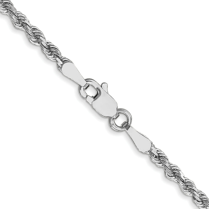 10K White Gold 2.25mm D.C. Rope Chain