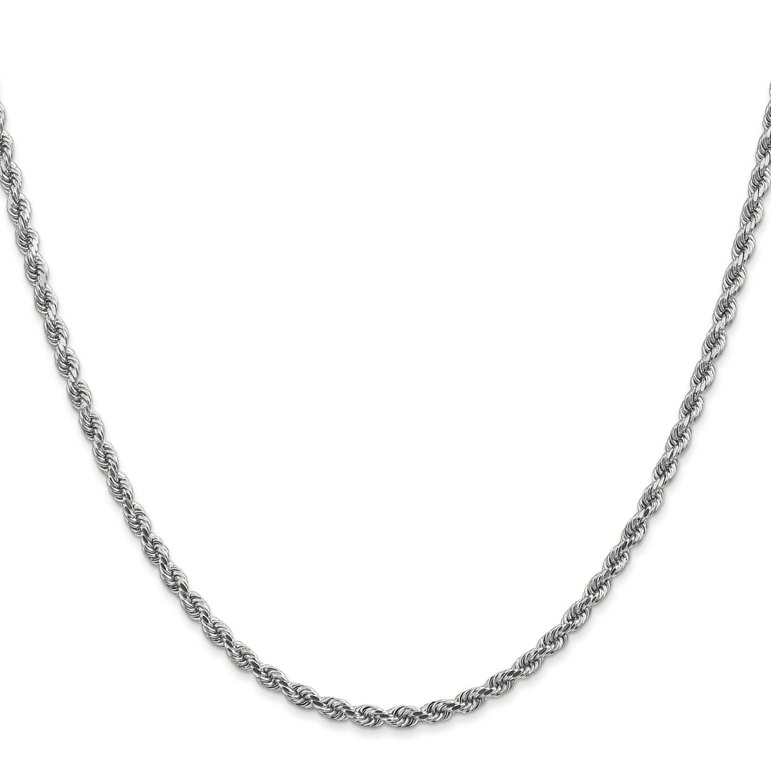 10K White Gold 2.75mm D.C. Rope Chain