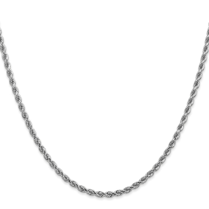 10K White Gold 2.75mm D.C. Rope Chain