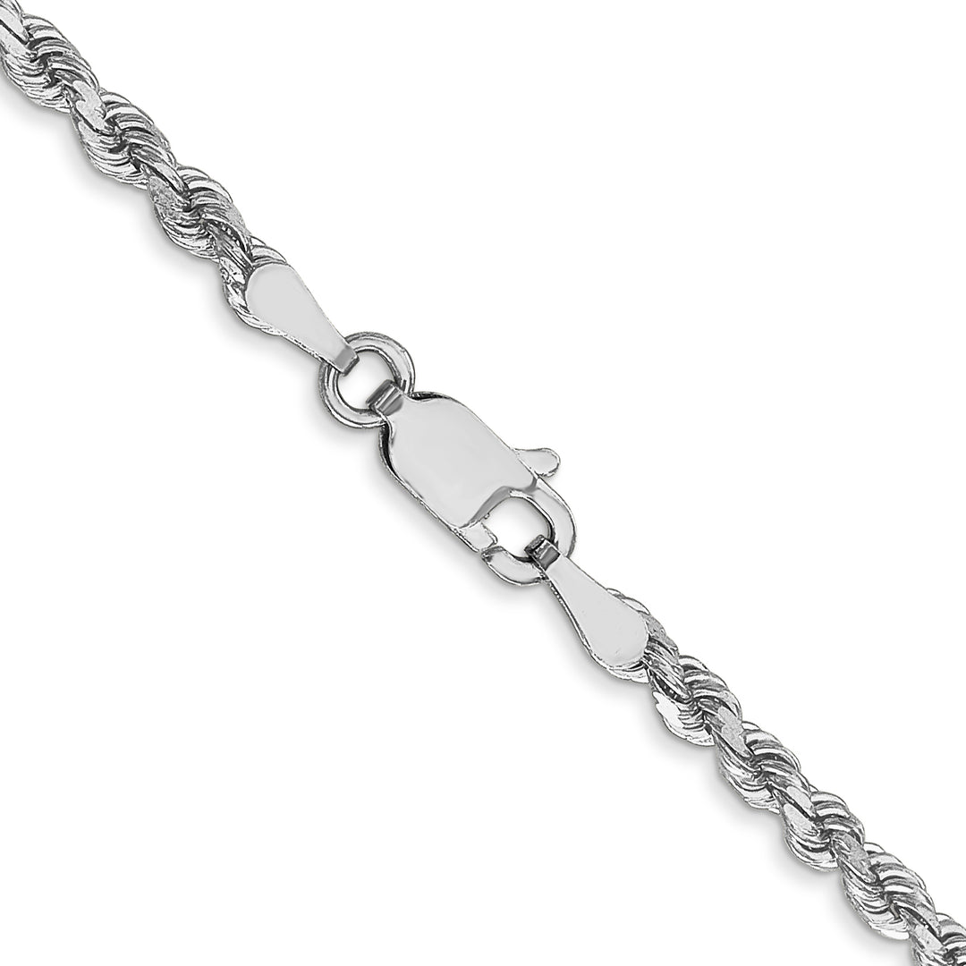 10K White Gold 2.75mm D.C. Rope Chain
