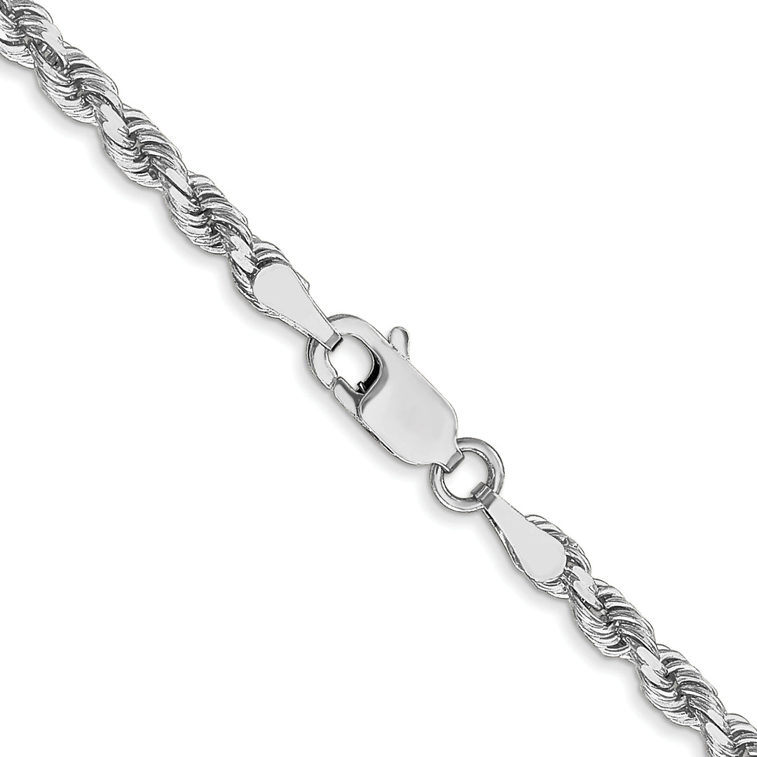 10K White Gold 3mm D.C. Rope Chain