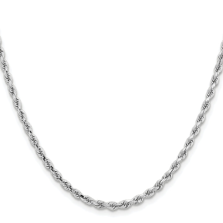 10K White Gold 3.25mm D.C. Rope Chain