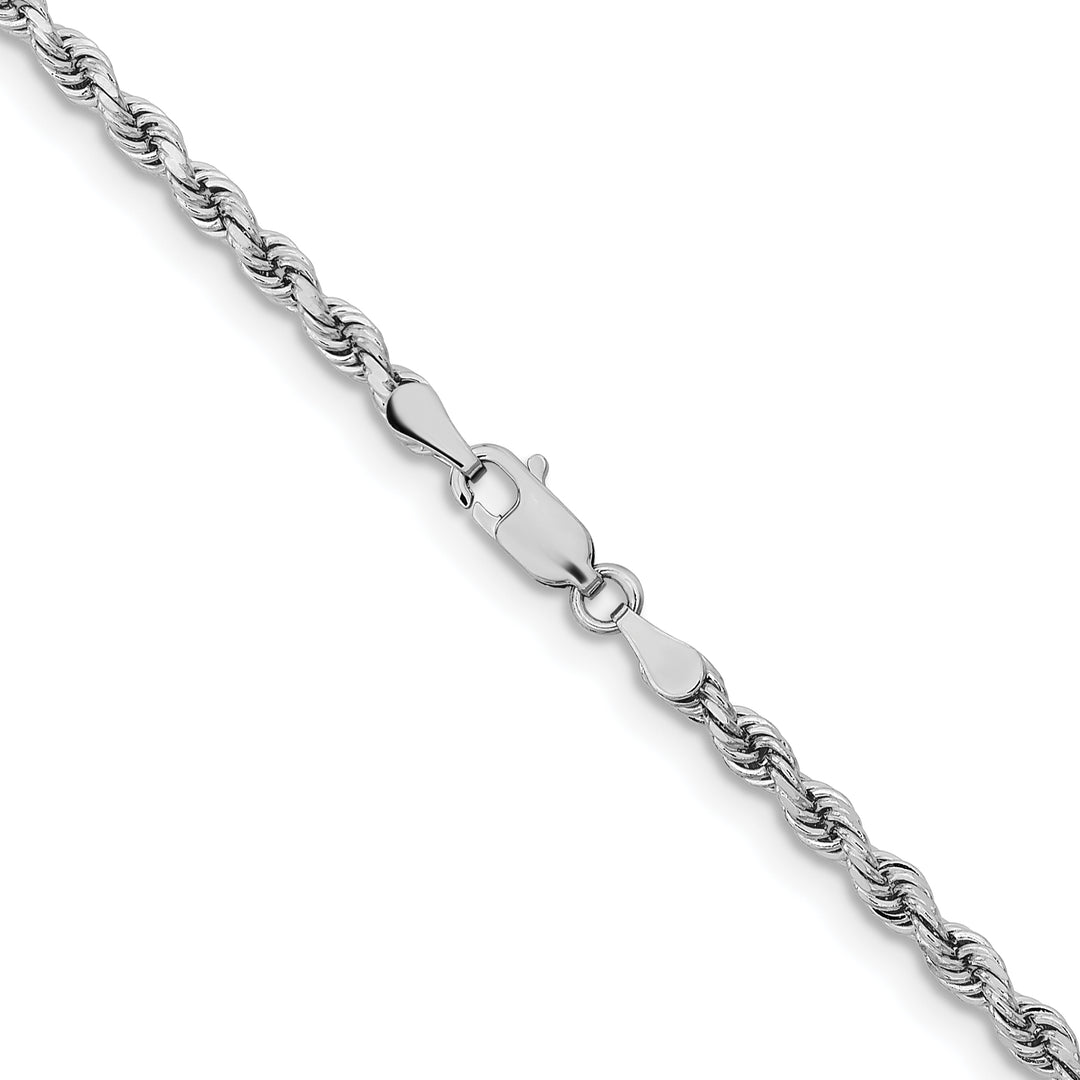 10K White Gold 3.25mm D.C. Rope Chain