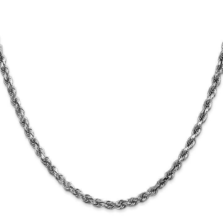 10K White Gold 3.5mm D.C. Rope Chain