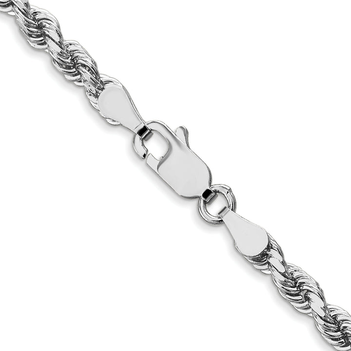 10K White Gold 3.5mm D.C. Rope Chain