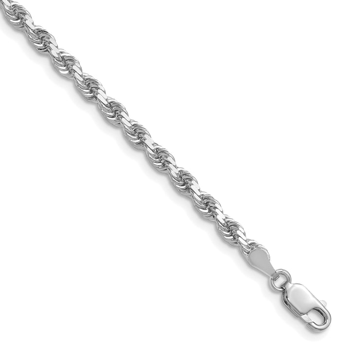 10K White Gold 3.5mm D.C. Rope Chain