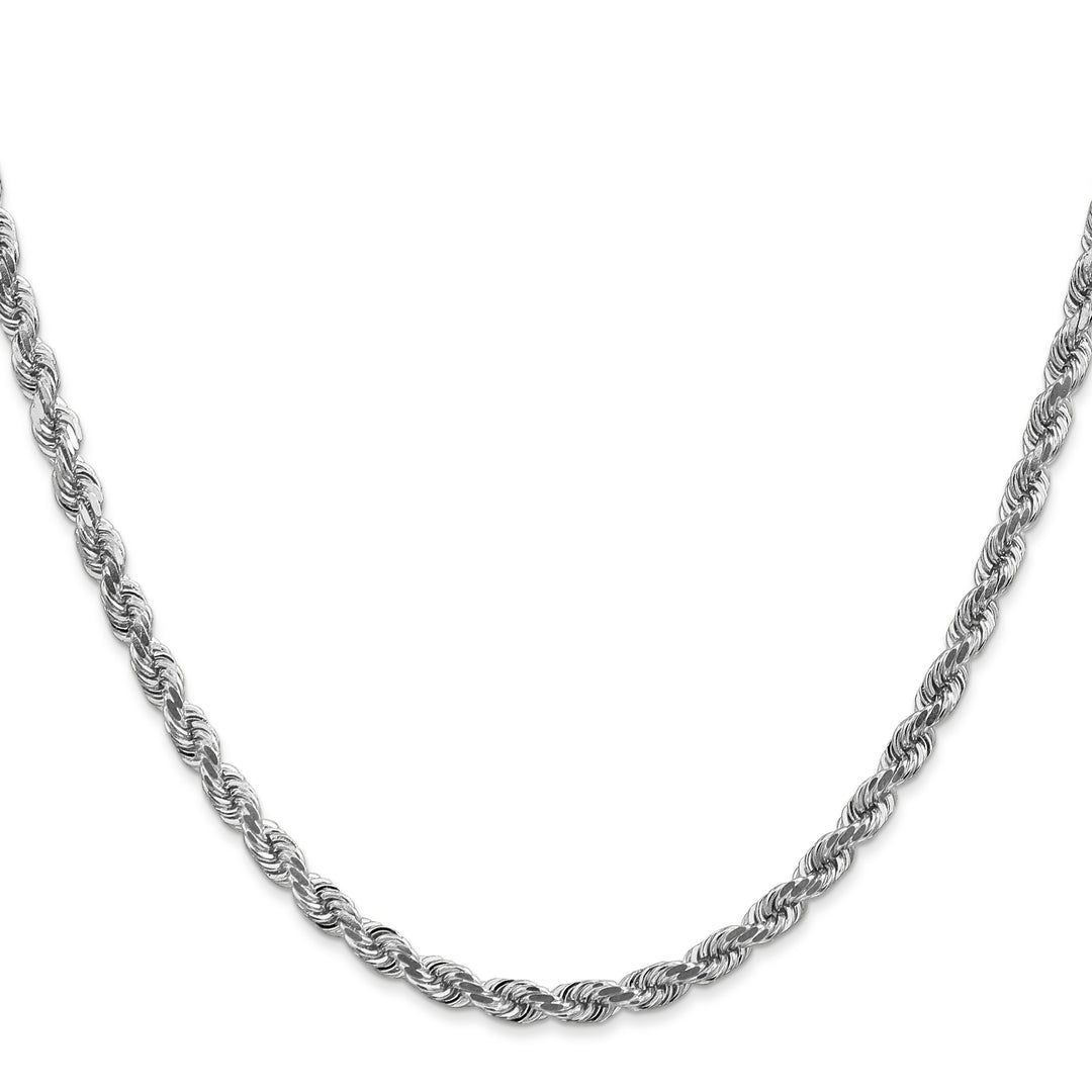 10K White Gold 4mm D.C. Rope Chain