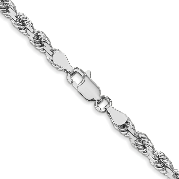 10K White Gold 4mm D.C. Rope Chain