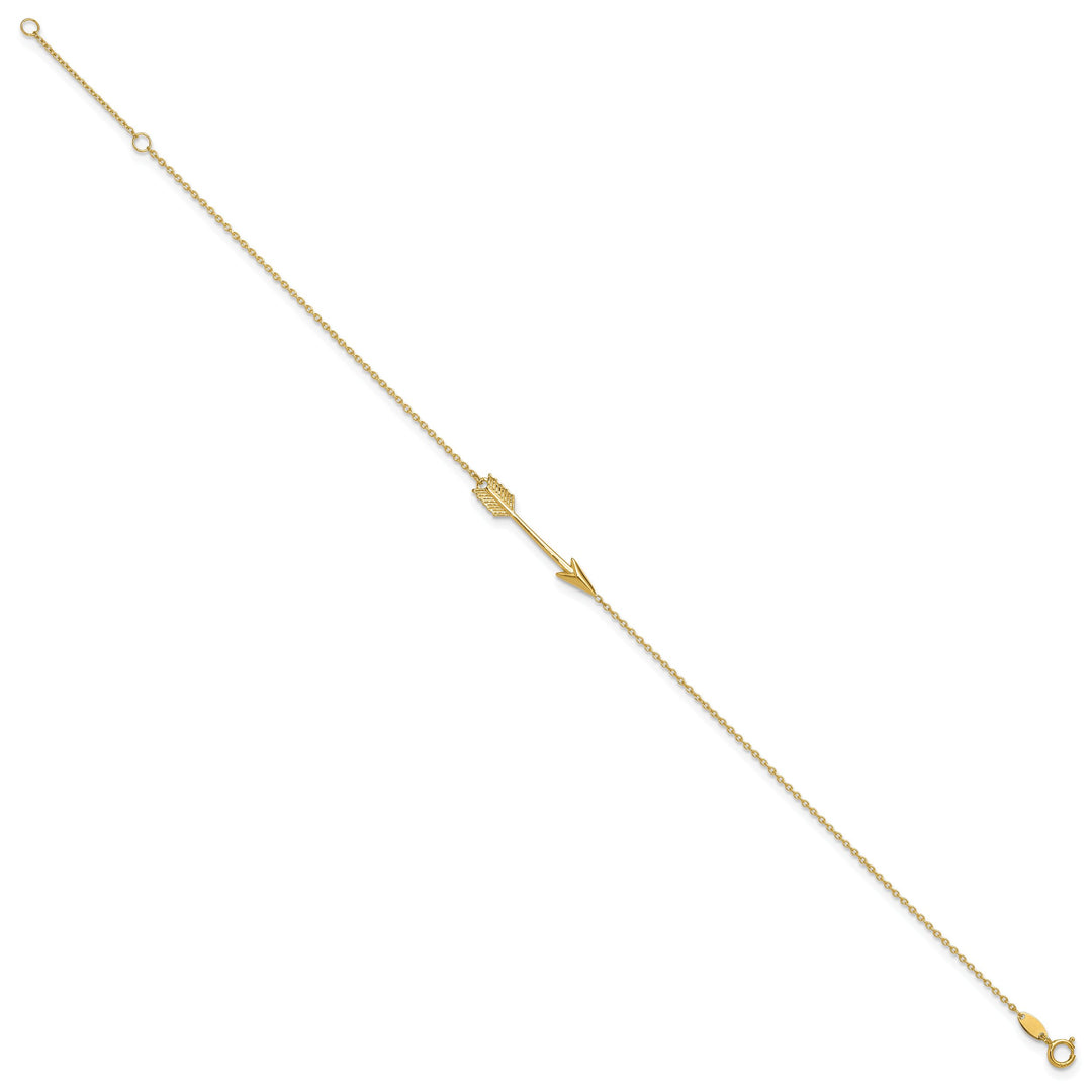 10K Yellow Gold 1 mm Cable Anklet