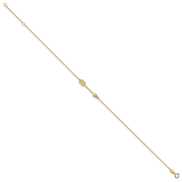 10K Yellow Gold 1 mm Cable Anklet