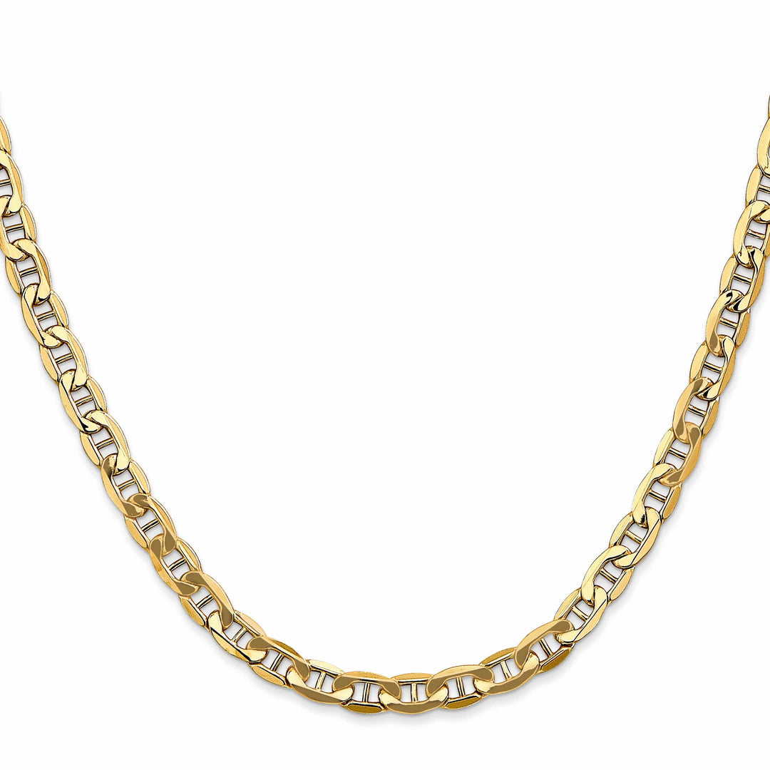 10K Yellow Gold 4.75mm Semi-Solid Anchor Chain