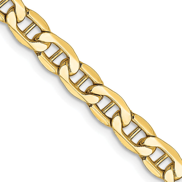 10K Yellow Gold 4.75mm Semi-Solid Anchor Chain