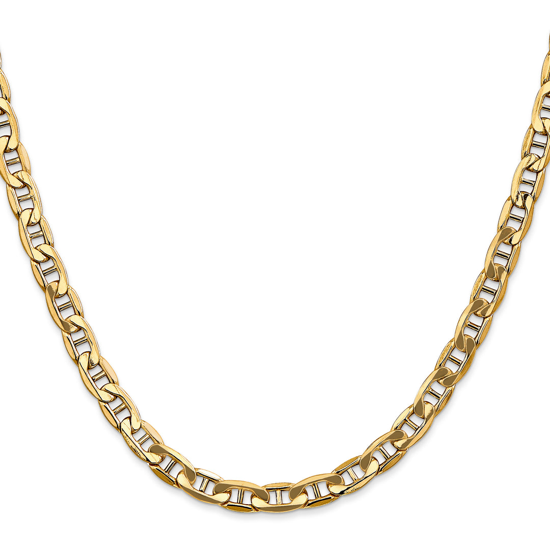 10K Yellow Gold 5.5mm Semi-Solid Anchor Chain