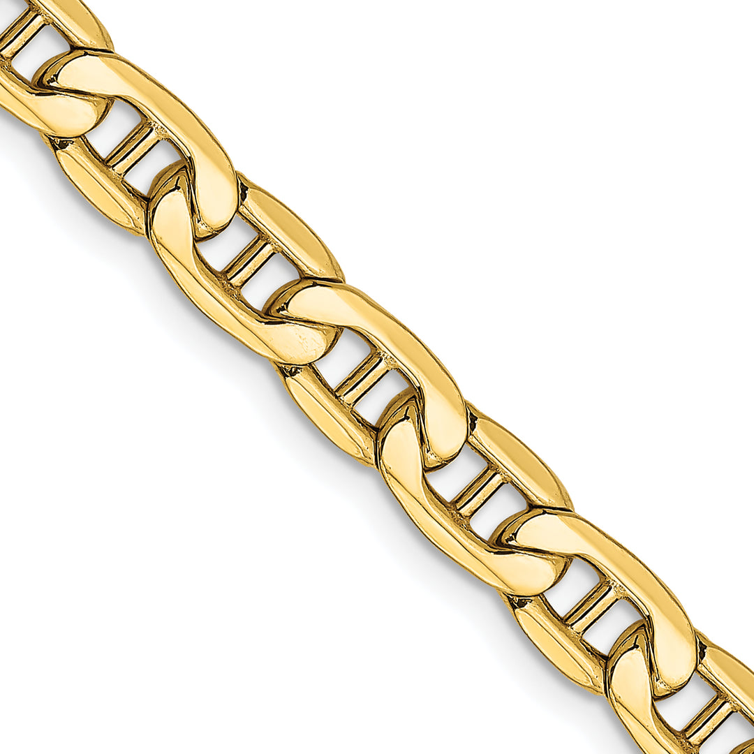10K Yellow Gold 5.5mm Semi-Solid Anchor Chain