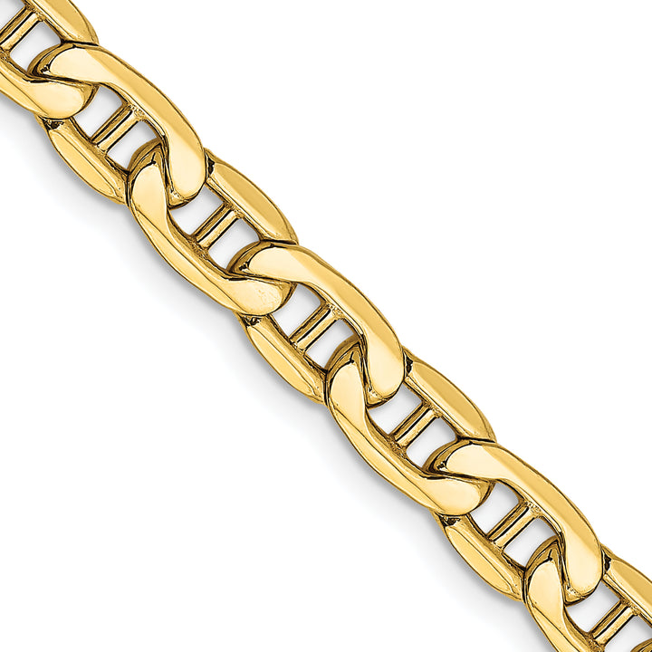 10K Yellow Gold 5.5mm Semi-Solid Anchor Chain