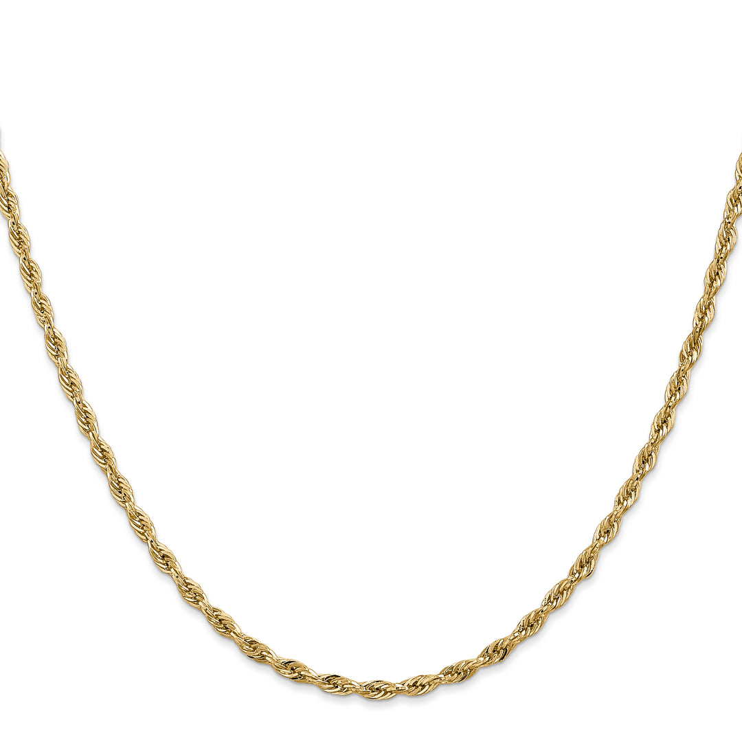 10K Yellow Gold 2.8mm Semi-Solid Rope Chain