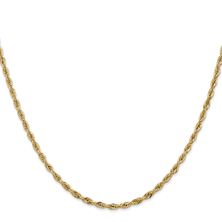 10K Yellow Gold 2.8mm Semi-Solid Rope Chain