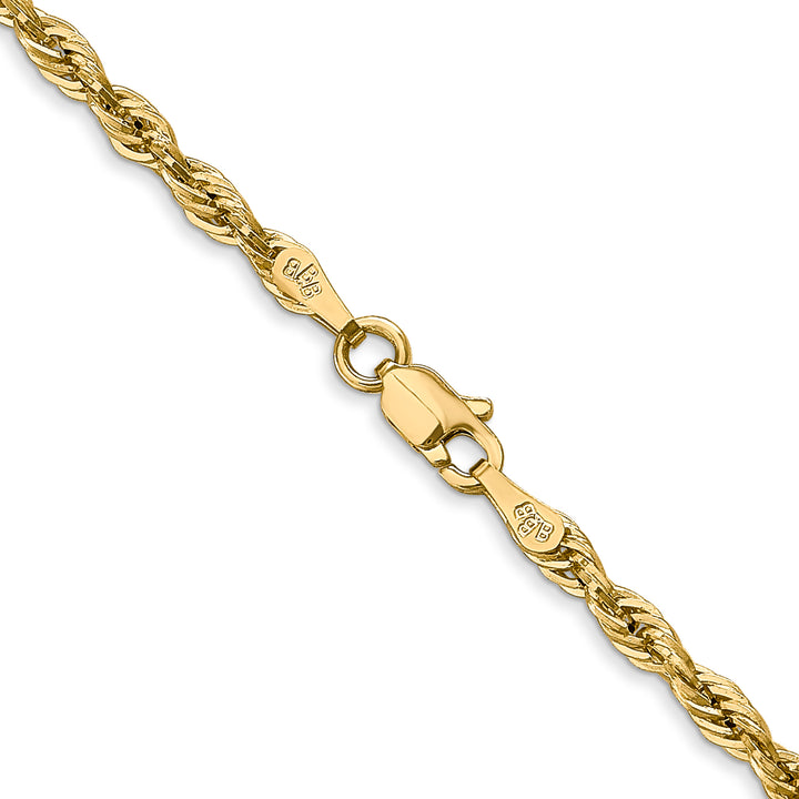 10K Yellow Gold 2.8mm Semi-Solid Rope Chain