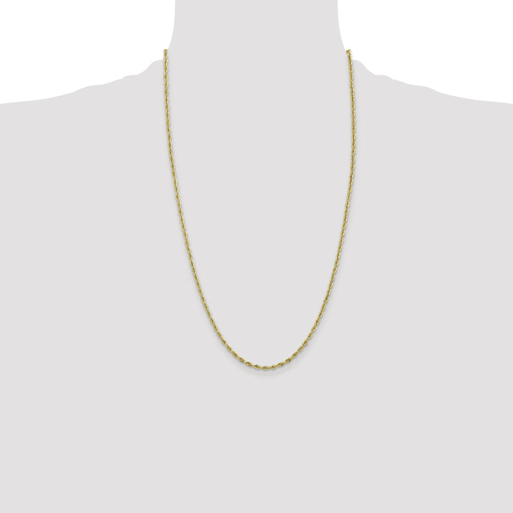 10K Yellow Gold 2.8mm Semi-Solid Rope Chain