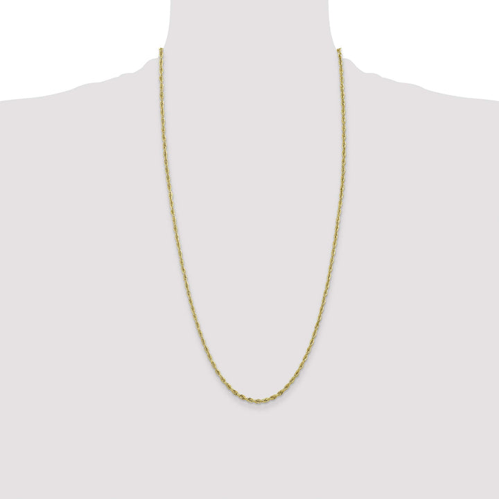 10K Yellow Gold 2.8mm Semi-Solid Rope Chain