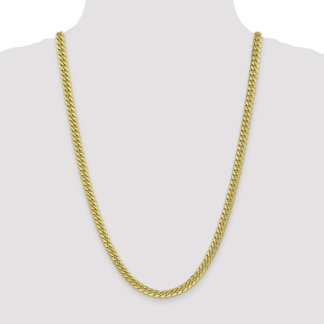 10K Yellow Gold 6mm Semi-Solid Miami Cuban Chain