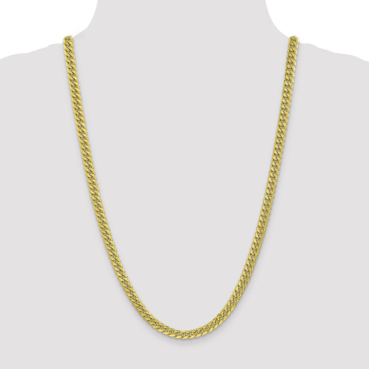 10K Yellow Gold 6mm Semi-Solid Miami Cuban Chain