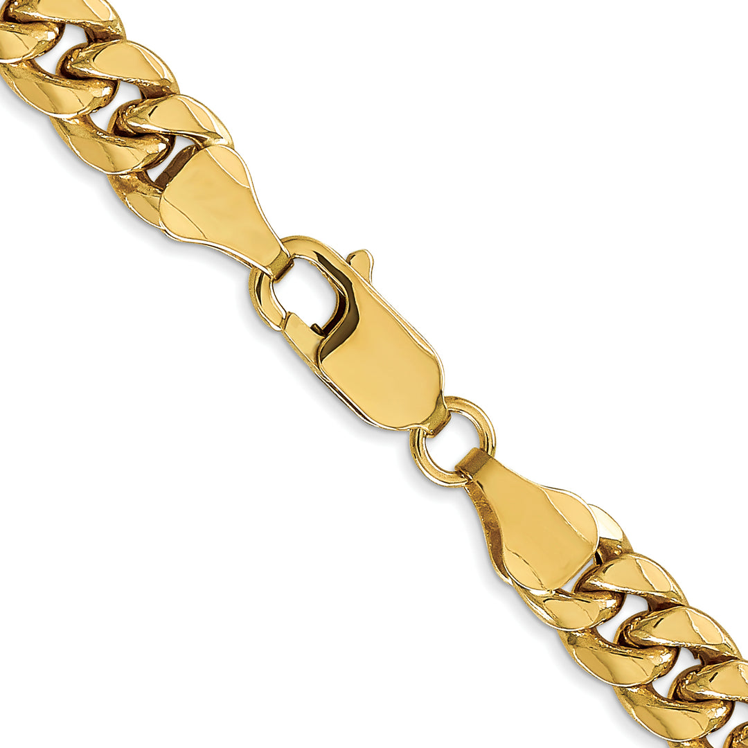 10K Yellow Gold 6.75mm Semi-Solid Miami Cuban Chain