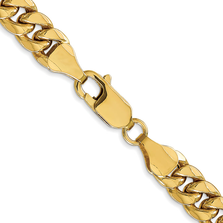 10K Yellow Gold 6.75mm Semi-Solid Miami Cuban Chain