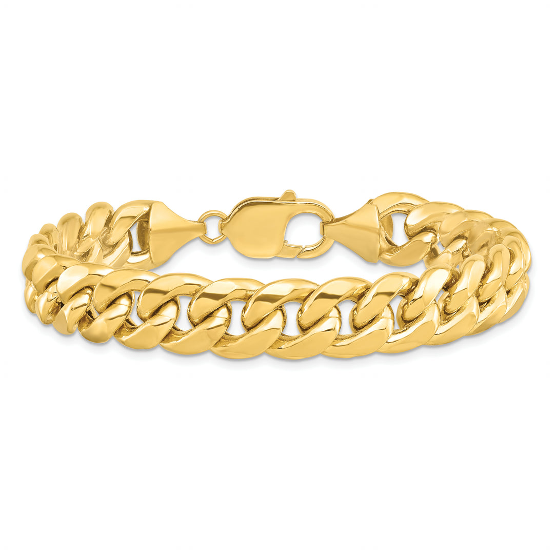 10K Yellow Gold 11mm Semi-Solid Miami Cuban Chain Anklet