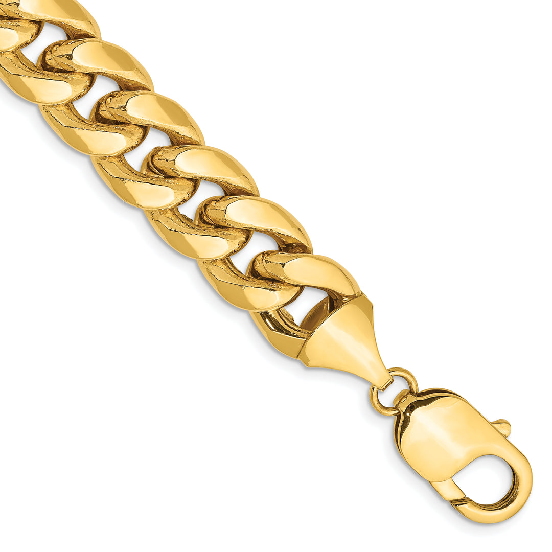 10K Yellow Gold 11mm Semi-Solid Miami Cuban Chain Anklet