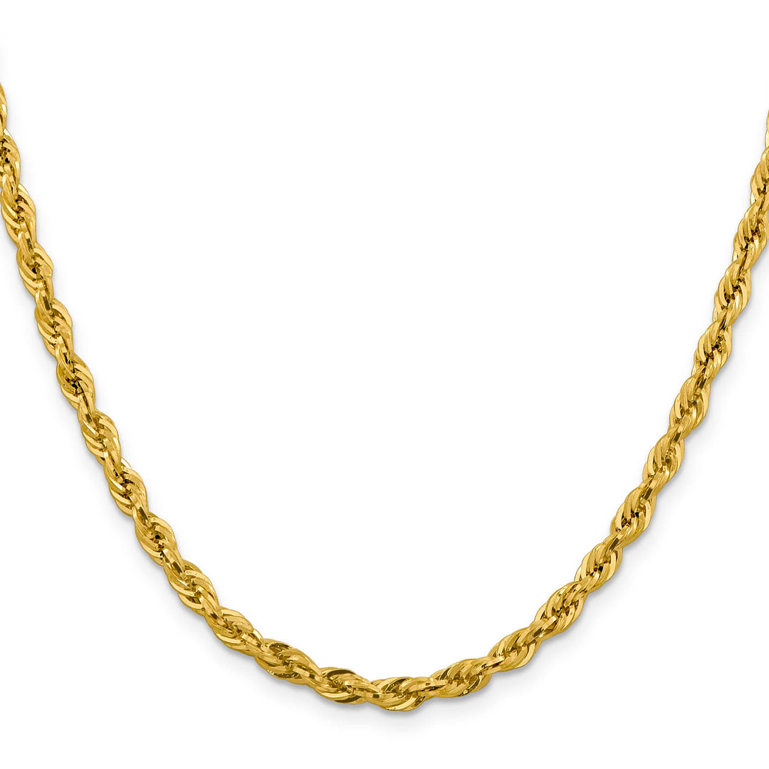 10K Yellow Gold 4.25mm Semi-Solid Rope Chain