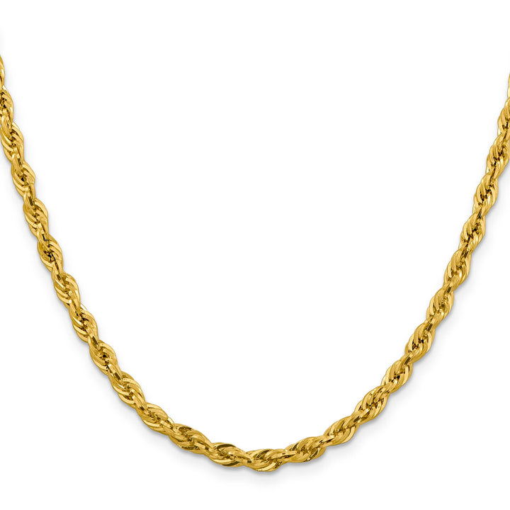 10K Yellow Gold 4.25mm Semi-Solid Rope Chain