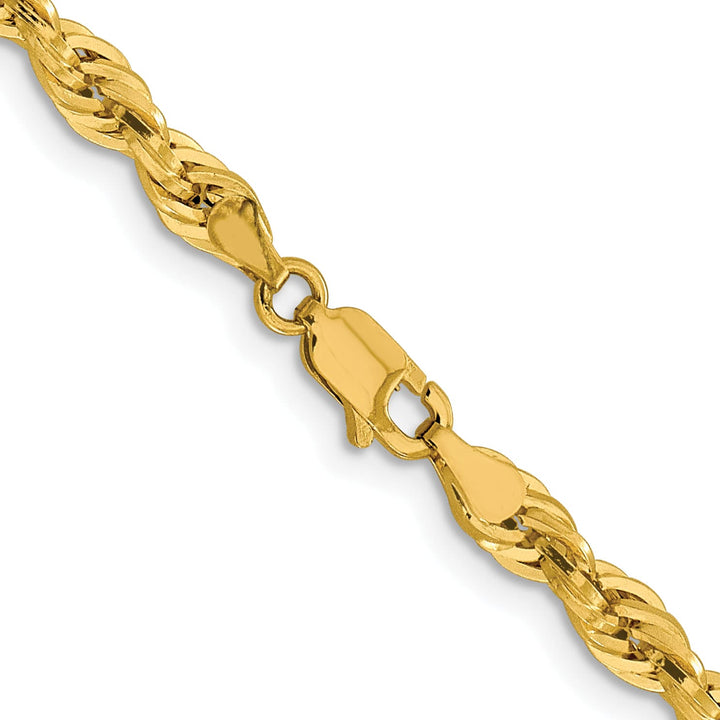 10K Yellow Gold 4.25mm Semi-Solid Rope Chain