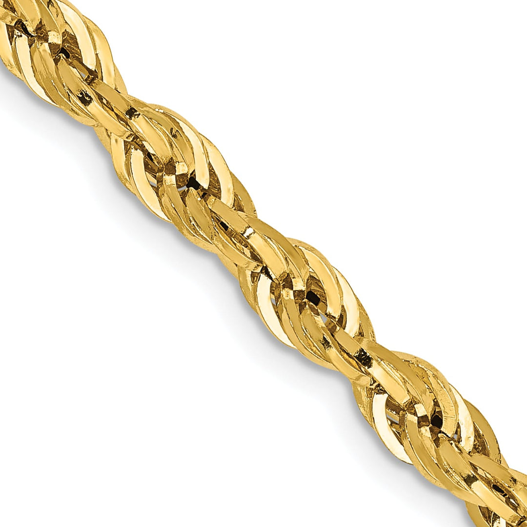 10K Yellow Gold 4.25mm Semi-Solid Rope Chain