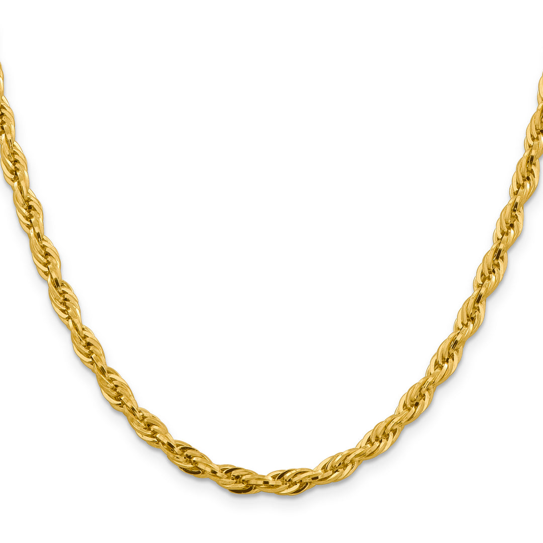 10K Yellow Gold 4.75mm Semi-Solid Rope Chain