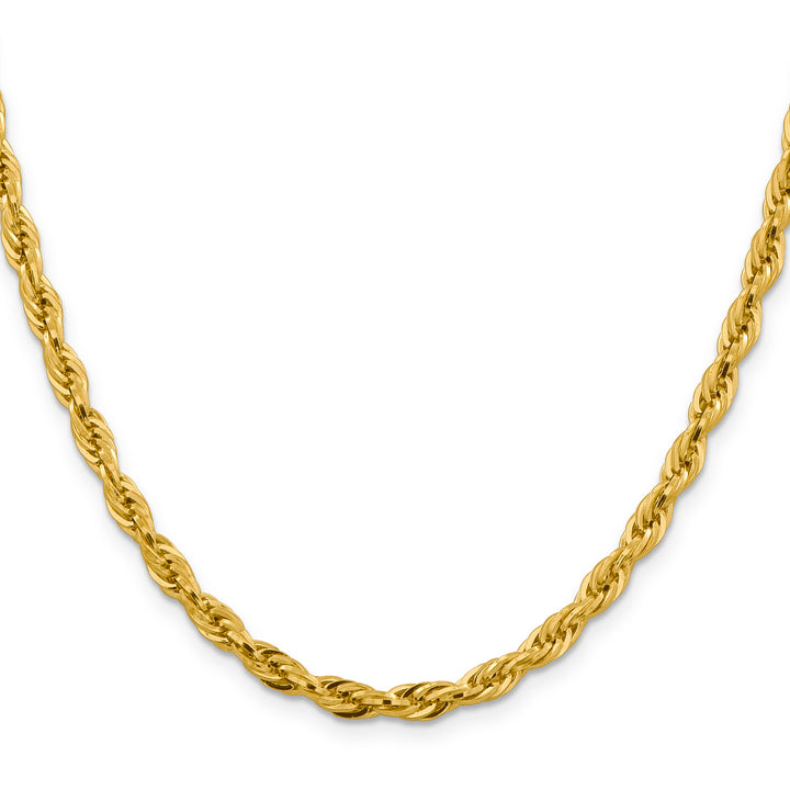 10K Yellow Gold 4.75mm Semi-Solid Rope Chain