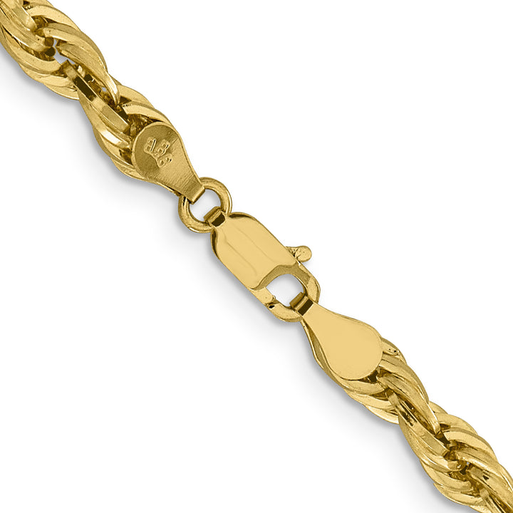 10K Yellow Gold 4.75mm Semi-Solid Rope Chain