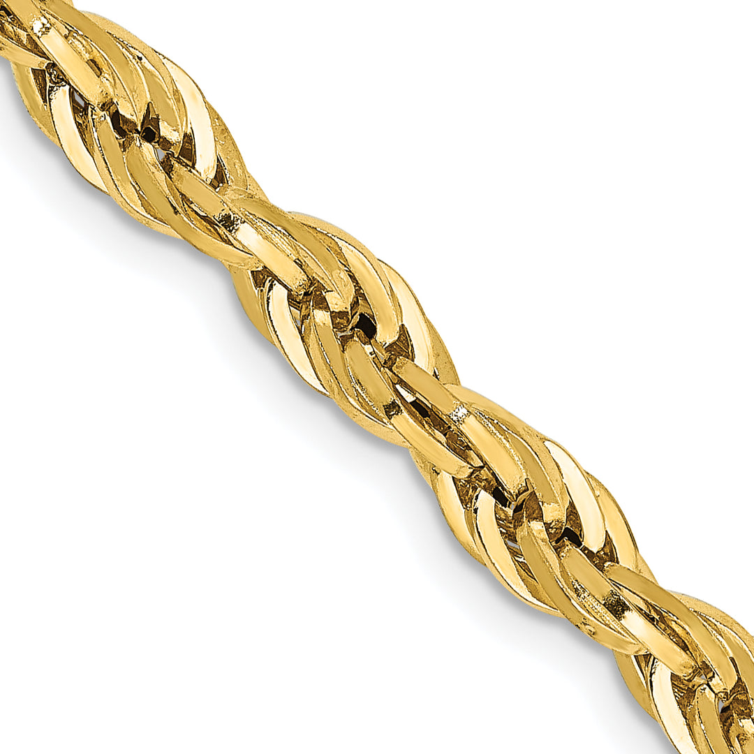 10K Yellow Gold 4.75mm Semi-Solid Rope Chain