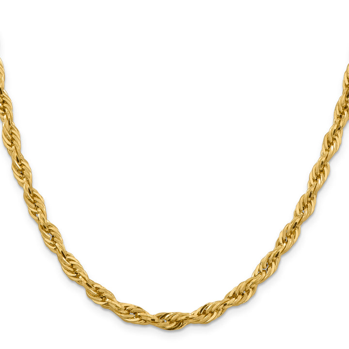 10K Yellow Gold 5.4mm Semi-Solid Rope Chain