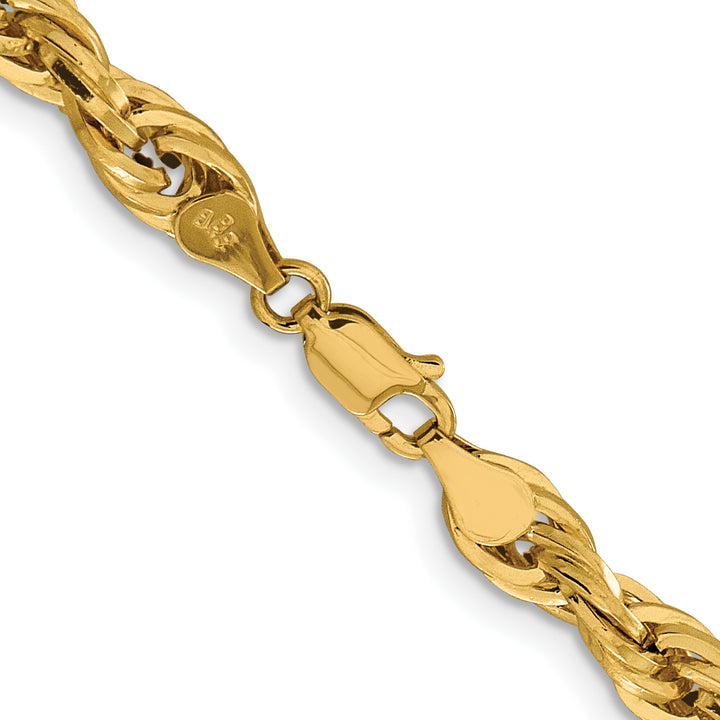 10K Yellow Gold 5.4mm Semi-Solid Rope Chain