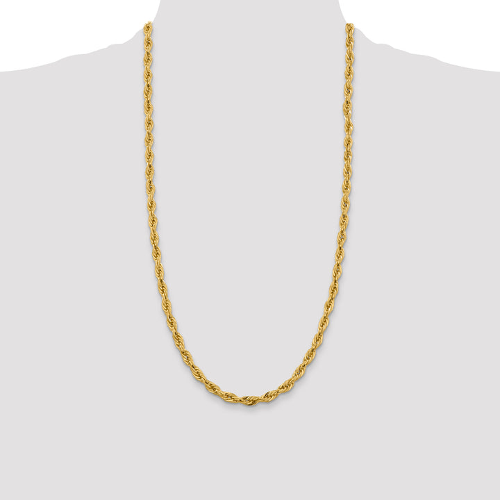 10K Yellow Gold 5.4mm Semi-Solid Rope Chain