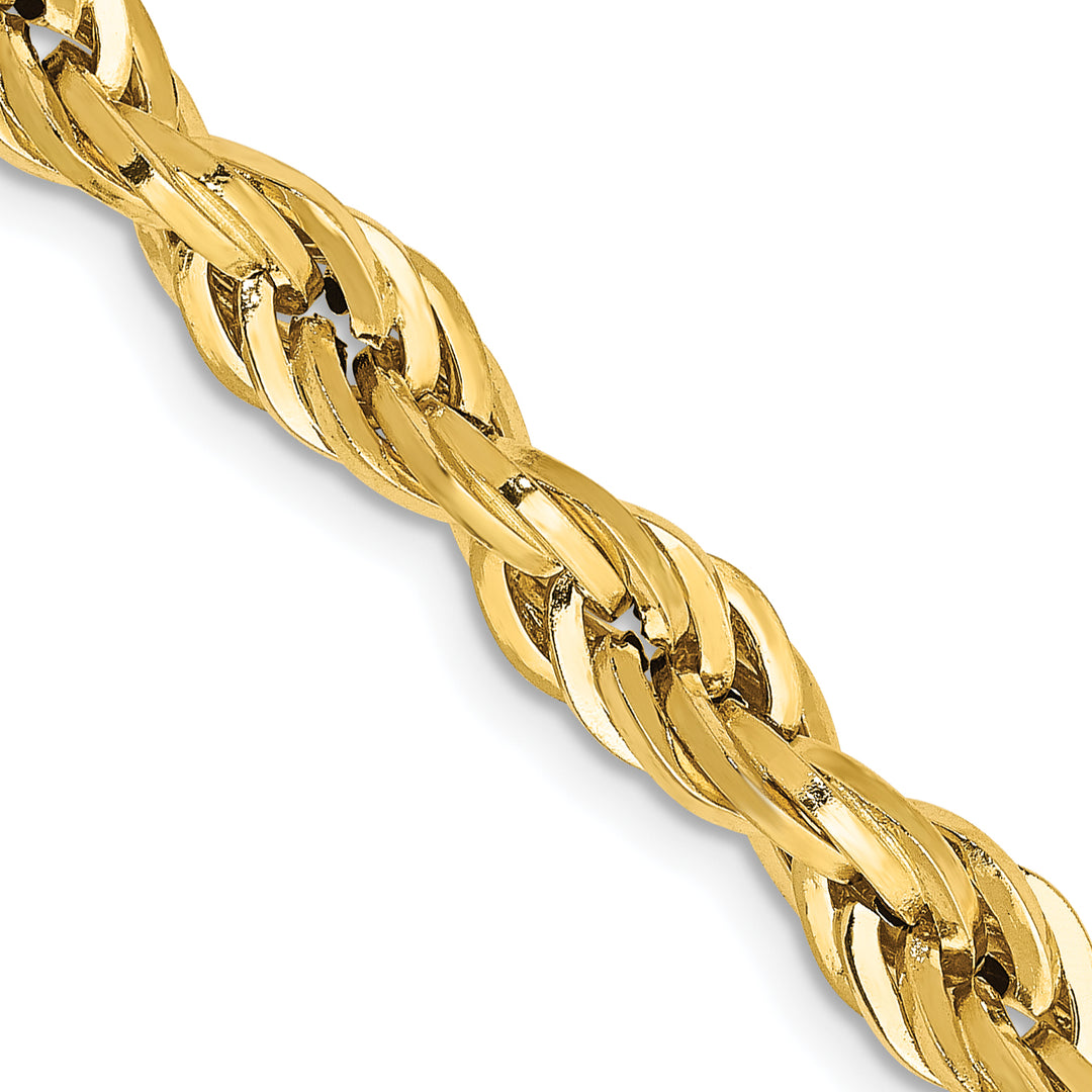10K Yellow Gold 5.4mm Semi-Solid Rope Chain